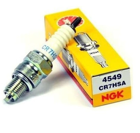 Bujia NGK CR7HSA cod 708.22.74: filet 10 mm, lungime 12,7 mm, cheie 16 mm, rezistor 5 kOhm