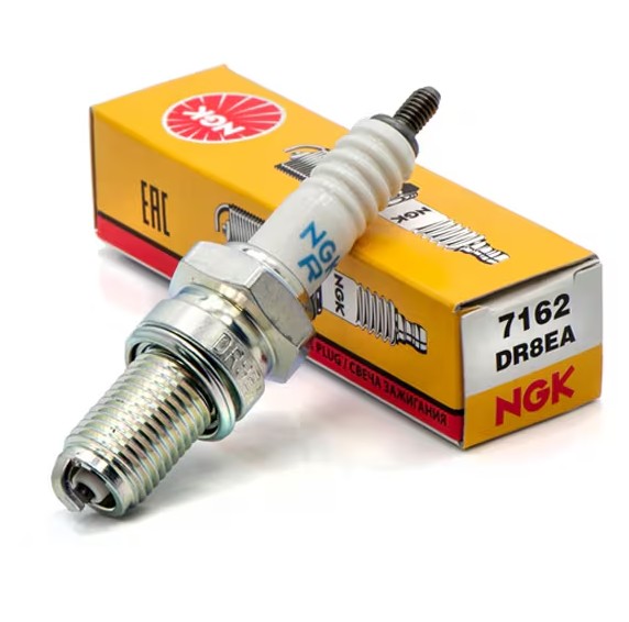 Bujia NGK DR8EA cod 708.18.13 are filet de 12 mm, lungime 19 mm, cheie 18 mm, rezistor 5 kOhm