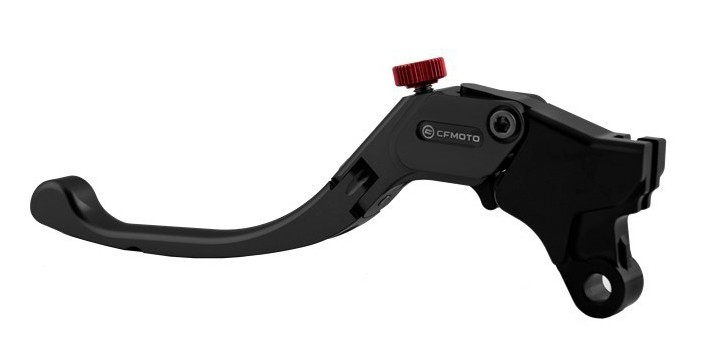 Manetă ambreiaj neagră, CNC aluminiu, reglabilă. Compatibilă cu CFMOTO 450NK și 450SS. Design durabil, finisaj anodizat.