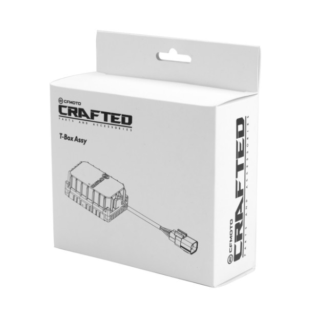 Modulul T-BOX CFMOTO 6AQV-800010-6000 asigură conectivitatea motocicletei cu aplicația CFMOTO RIDE. Include funcții inteligente: localizare GPS, jurnal traseu, cheie digitală și monitorizare vehicul.