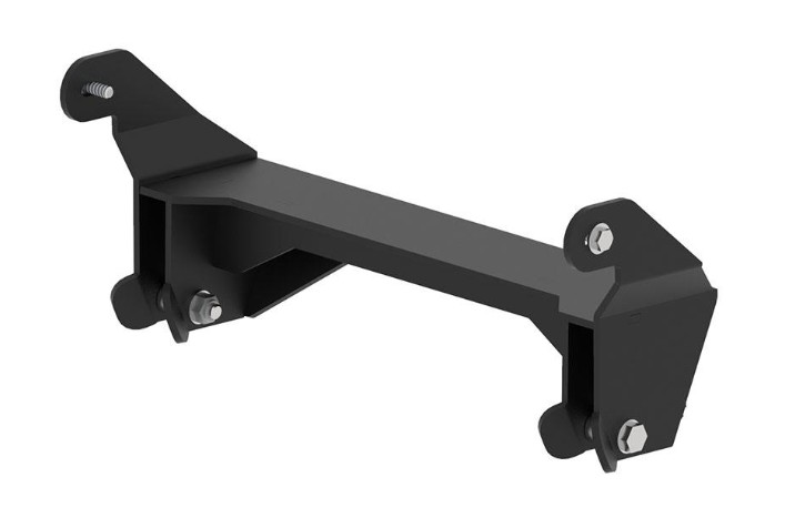 Adaptor front-mount pentru Linhai 500, cod 03.10100, compatibil push tube narrow Iron Baltic, oțel vopsit, greutate 5,7 kg, instalare dedicată pentru pluguri și accesorii.