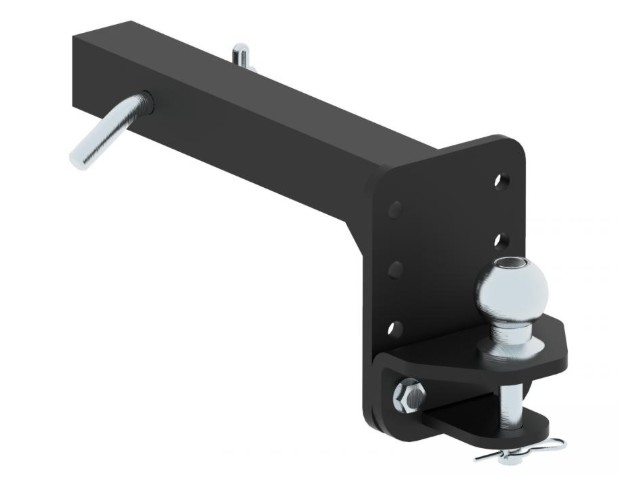 Dispozitiv extender reglabil cu bilă remorcă, receiver 2", potrivit ATV/UTV, oțel heavy-duty, ajustare rapidă lungime/înălțime, compatibil pentru remorci și unelte agricole.