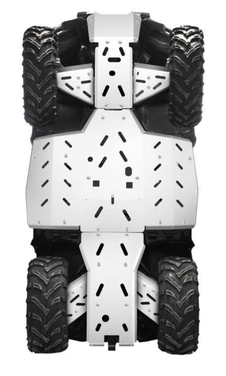 Protejează-ți ATV-ul cu scutul SHARK din aluminiu anodizat 4mm pentru CF MOTO X550 Long, cod 800-00-18 – montaj ușor, rezistență la șocuri, coroziune și întreținere facilă pe teren accidentat