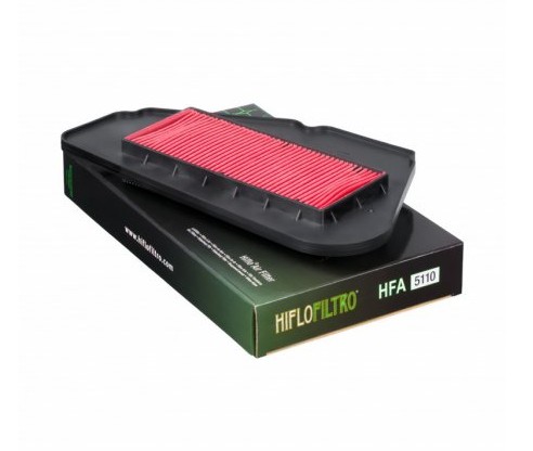 Filtru de aer HIFLOFILTRO HFA5110, omolog OE pentru scutere SYM Fiddle II & Fiddle III 125/200, asigură filtrare eficientă și debit constant de aer către motor.
