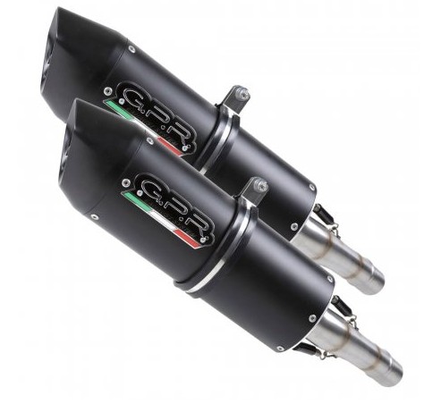 Dual slip-on GPR FURORE D.121.FUNE Matte Black cu db killers detașabili și racorduri evacuare omologată ușoară cu sunet sport și design Furore Nero compact