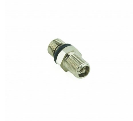 K-TECH gassing valve M8x1.00 alamă nichelată pentru încărcare azot amortizor moto, ideal pentru service suspensii.