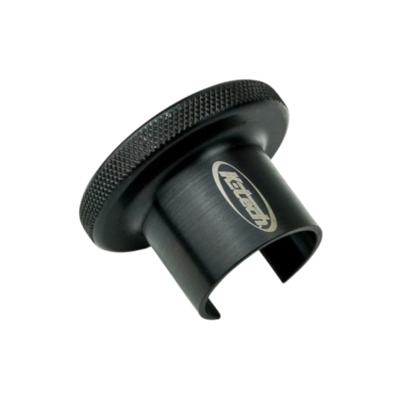 K-TECH sealhead tool 46–50mm pentru montaj și demontaj amortizor RCU moto, ideal pentru service suspensii profesionale.