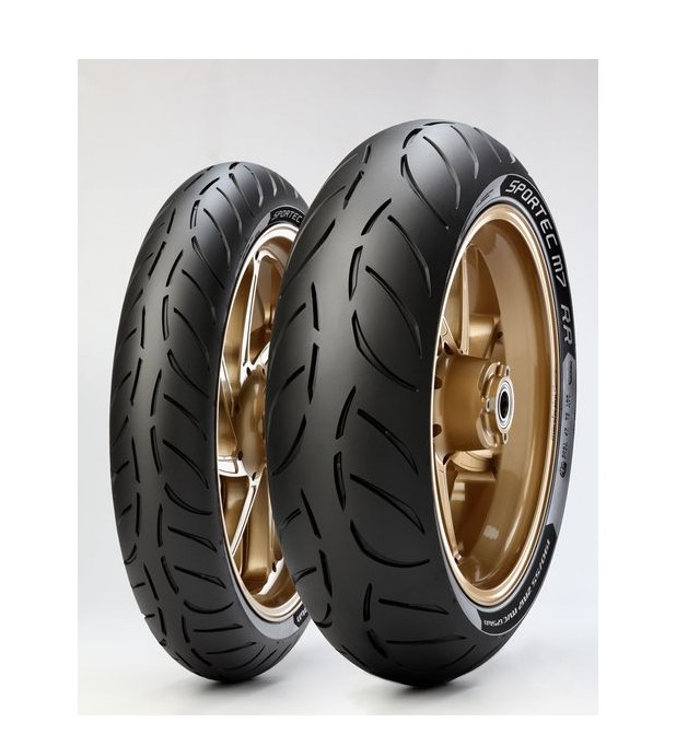 Metzeler Sportec M7 RR 190/55ZR17 TL 75W spate, anvelopă hypersport cu aderență excelentă și control sportiv precis.