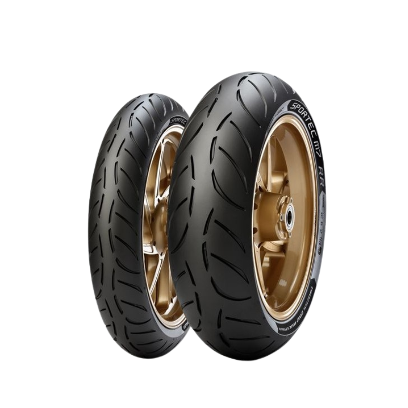 Anvelopă Metzeler Sportec M7 RR 120/70ZR17 TL față DOT22, aderență ridicată și control sportiv pe asfalt.