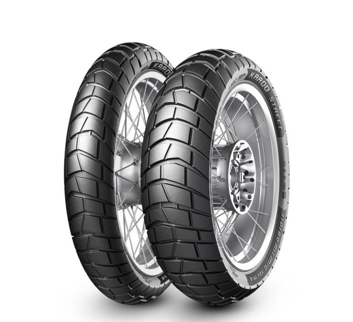 Metzeler Karoo Street 90/90-21 față TL 54V M+S, anvelopă on/off pentru asfalt și drumuri ușoare, aderență și stabilitate ridicate.