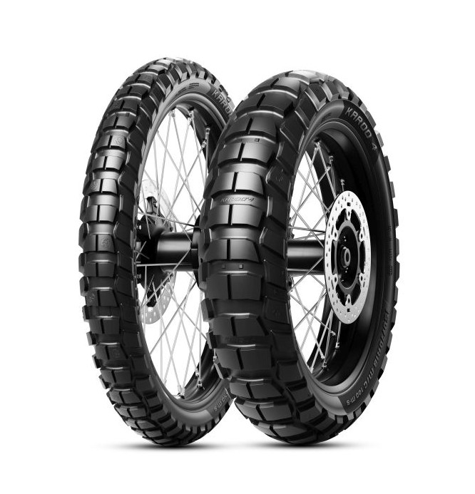 Metzeler Karoo 4 110/80R19 TL 59T DOT23 față, anvelopă adventure modernă cu tracțiune off-road și stabilitate pe asfalt.