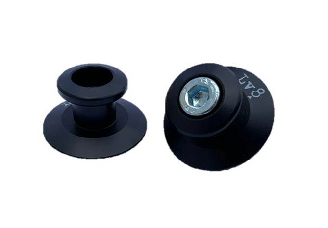 Nottolini aluminiu LV8 DIAVOL M8x1.25 negri pentru stand moto paddock compatibili Suzuki Honda Ducati.